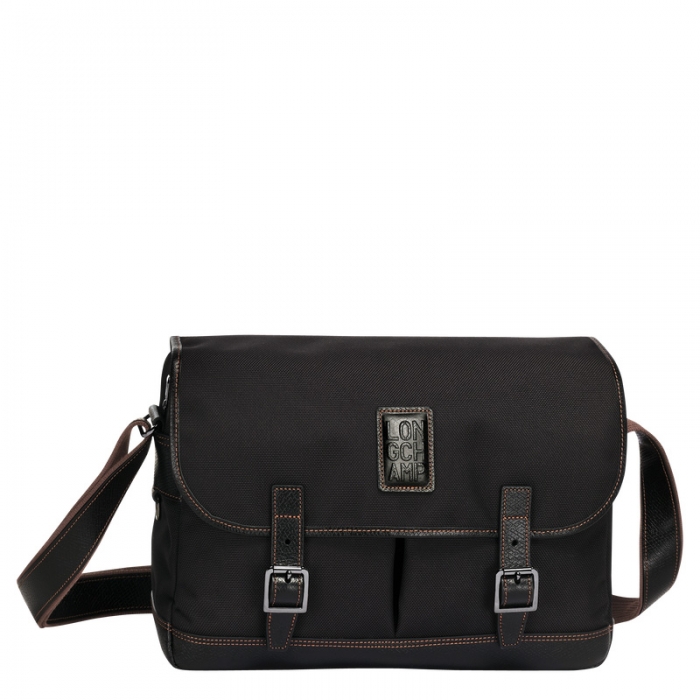 Longchamp Men's Boxford L Crossbody bag Black - Recycled canvas | Black