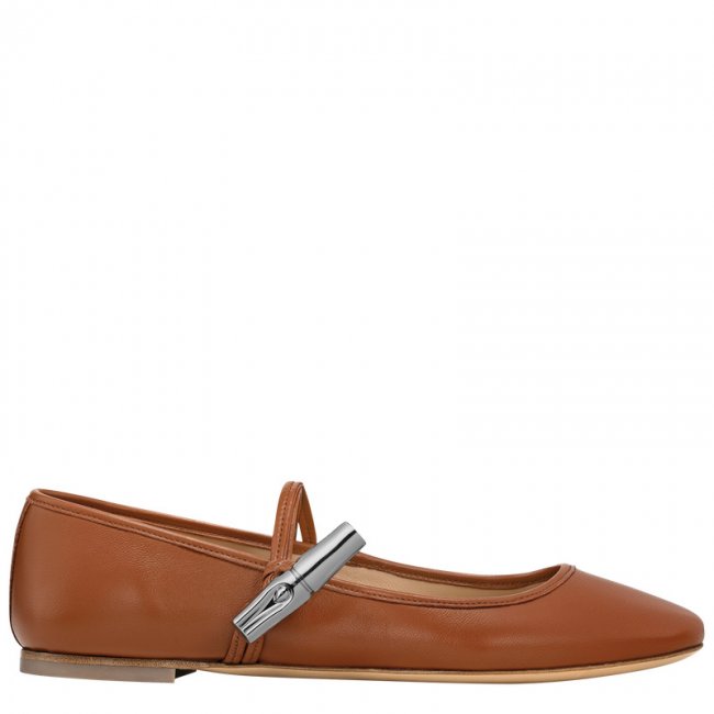 Longchamp Women's Le Roseau Ballerinas Bark - Leather | Bark