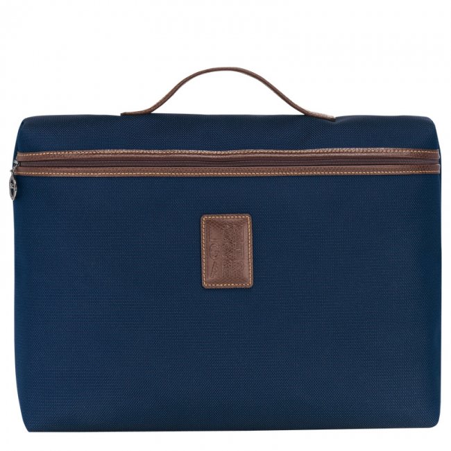 Longchamp Men's Boxford S Briefcase Blue - Recycled canvas | Blue