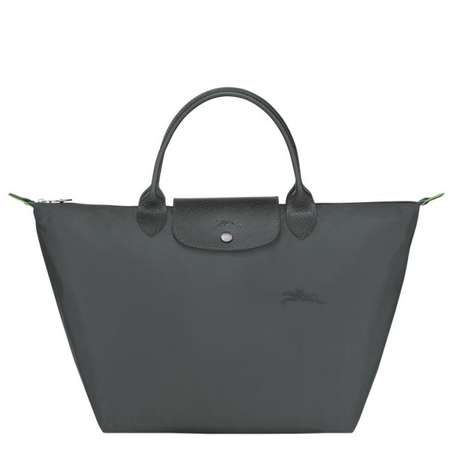 Longchamp Women's Le Pliage Green M Handbag Graphite - Recycled canvas | Graphite