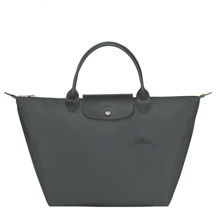 Longchamp Women's Le Pliage Green M Handbag Graphite - Recycled canvas | Graphite
