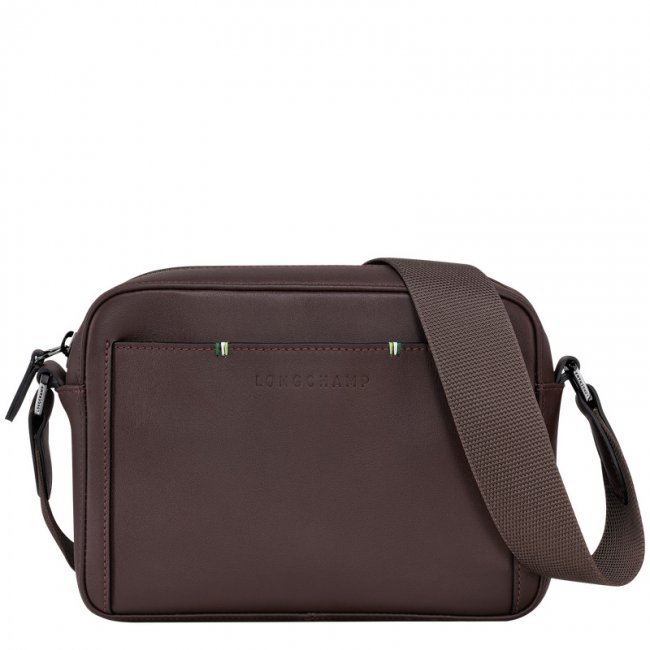 Longchamp Men's sur Seine Camera bag Mocha - Leather | Mocha