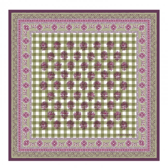 Longchamp Women's The Bucolic Escapade Silk scarf 50 Artichoke - OTHER | Artichoke
