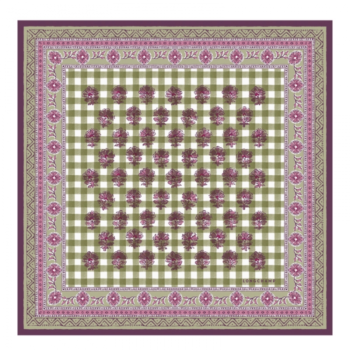Longchamp Women's The Bucolic Escapade Silk scarf 50 Artichoke - OTHER | Artichoke