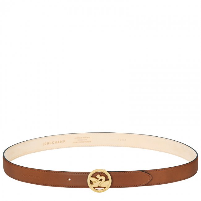 Longchamp Women's Box-Trot Ladies' belt Cognac - Leather | Cognac
