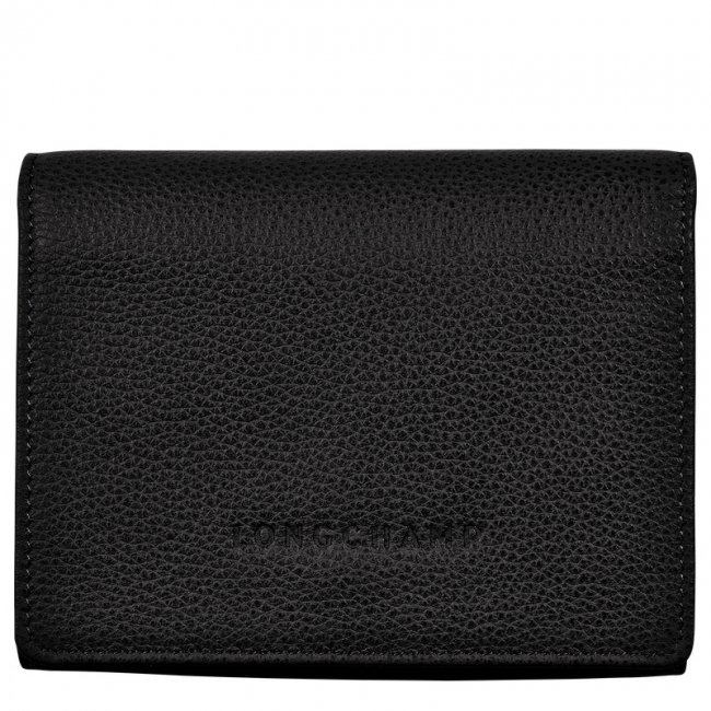 Longchamp Men's Le Foulonné Wallet Black - Leather | Black