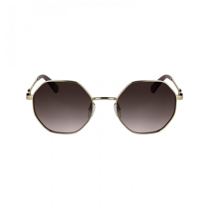 Longchamp Women's Sunglasses Gold/Brown Pink - Metal | Gold/Brown Pink