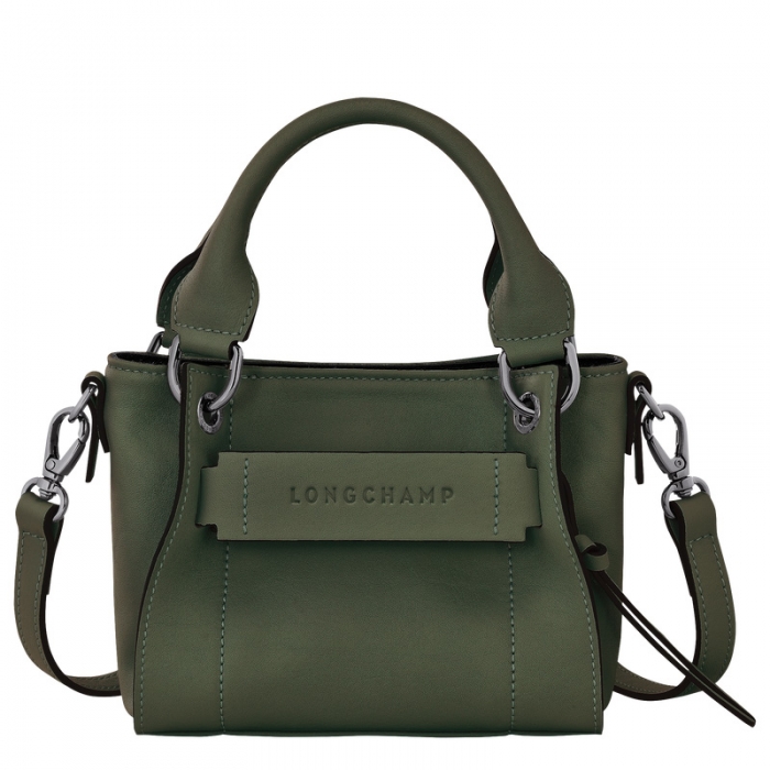 Longchamp Women's 3D XS Handbag Khaki - Leather | Khaki