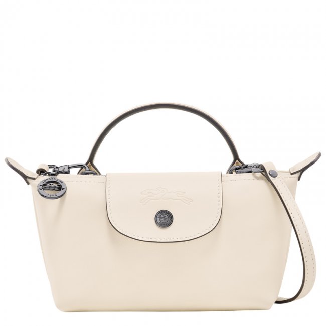 Longchamp Women's Le Pliage Xtra XS Pouch Ecru - Leather | Ecru