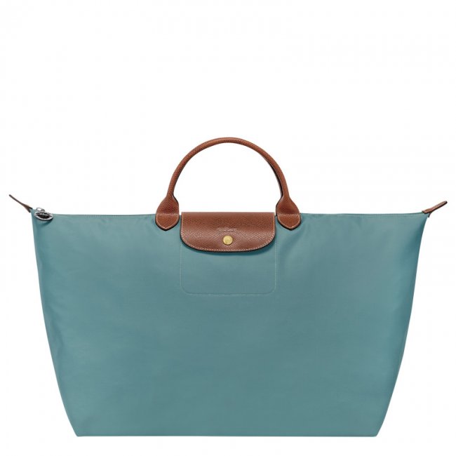 Longchamp Women's Le Pliage Original L Travel bag Eucalyptus - Recycled canvas | Eucalyptus