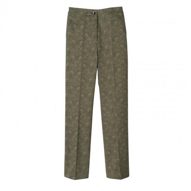Longchamp Women's Trousers Laurel - Printed gabardine | Laurel