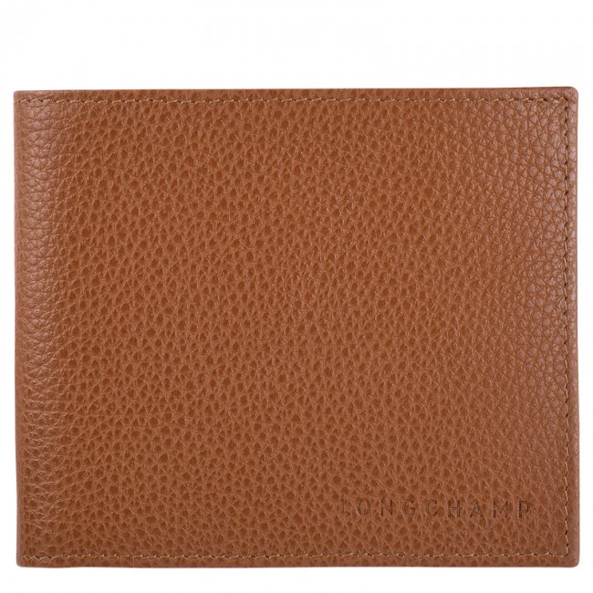 Longchamp Men's Le Foulonné Wallet Caramel - Leather | Caramel