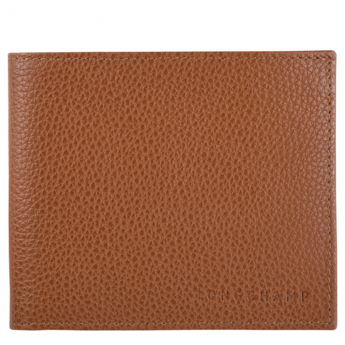 Longchamp Men's Le Foulonné Wallet Caramel - Leather | Caramel