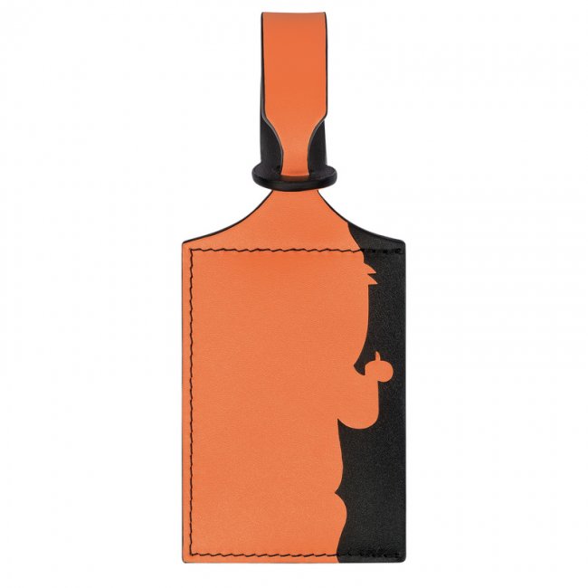 Longchamp Women's LGP Travel Luggage tag Orange - Leather | Orange