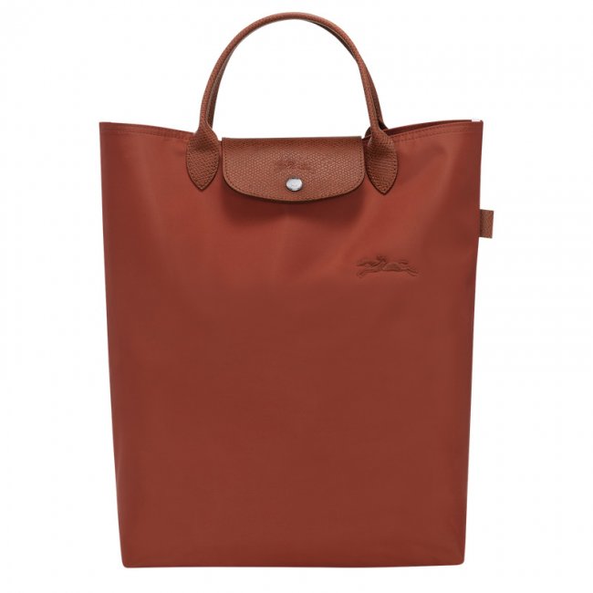 Longchamp Men's Le Pliage Green M Tote bag Chestnut - Canvas | Chestnut