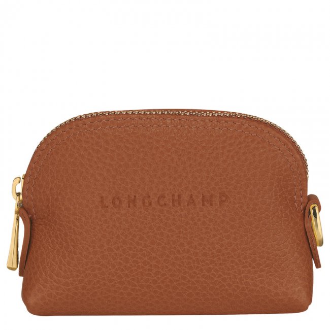 Longchamp Women's Le Foulonné Coin purse Caramel - Leather | Caramel
