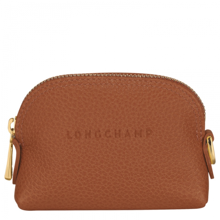 Longchamp Women's Le Foulonné Coin purse Caramel - Leather | Caramel