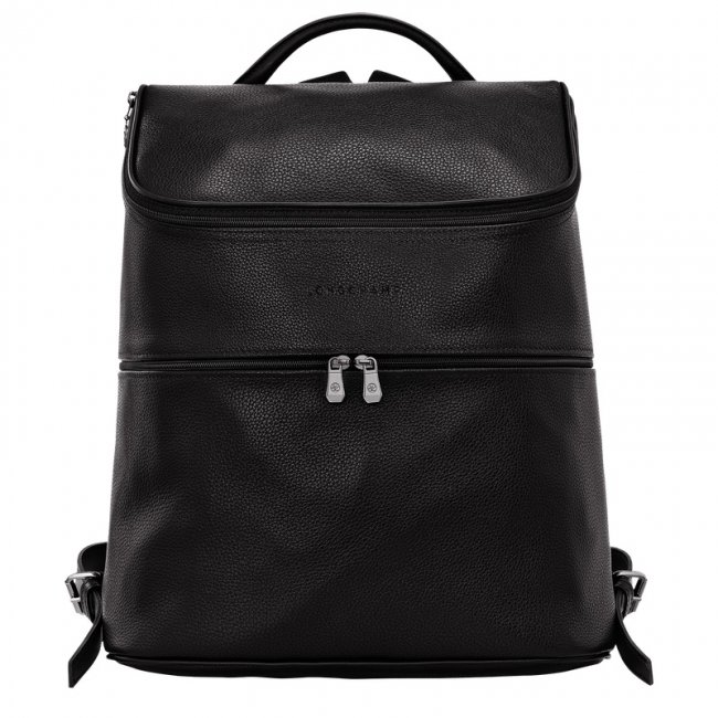 Longchamp Men's Le Foulonné Backpack Black - Leather | Black