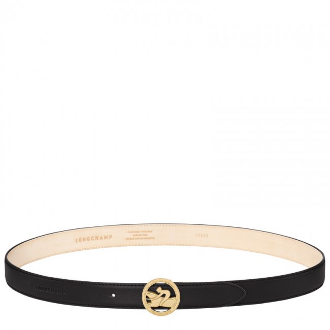 Longchamp Women's Box-Trot Ladies' belt Black - Leather | Black