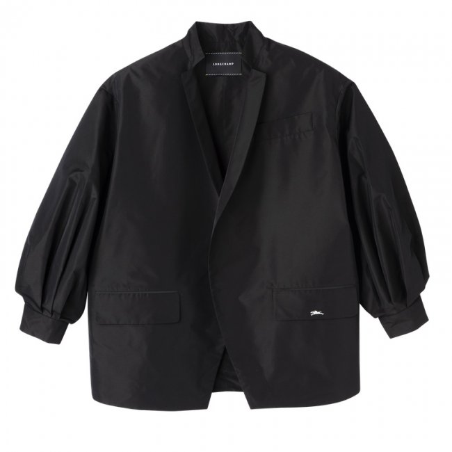 Longchamp Women's Kimono jacket Black - Technical taffeta | Black
