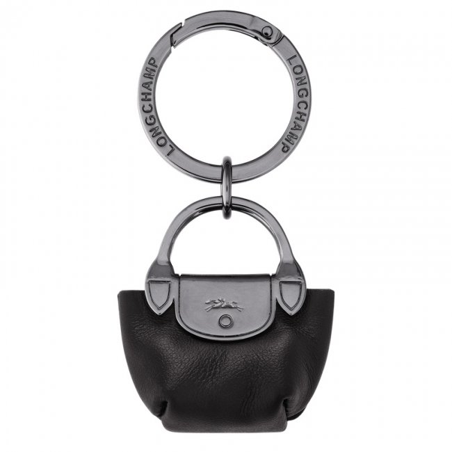 Longchamp Men's Le Pliage Xtra Key ring Black - Leather | Black