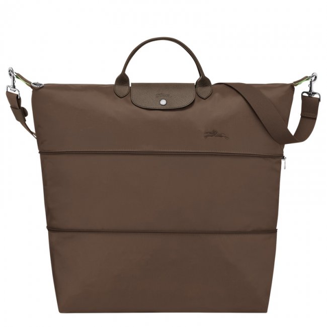 Longchamp Women's Le Pliage Green Travel bag expandable Terra - Recycled canvas | Terra