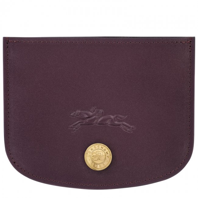 Longchamp Women's Épure Card holder Eggplant - Leather | Eggplant