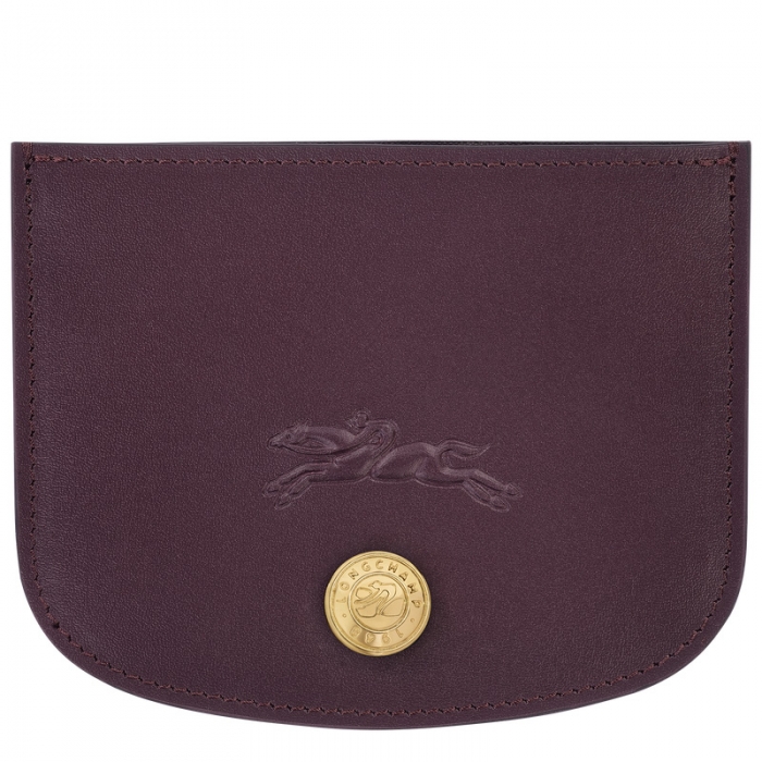 Longchamp Women's Épure Card holder Eggplant - Leather | Eggplant