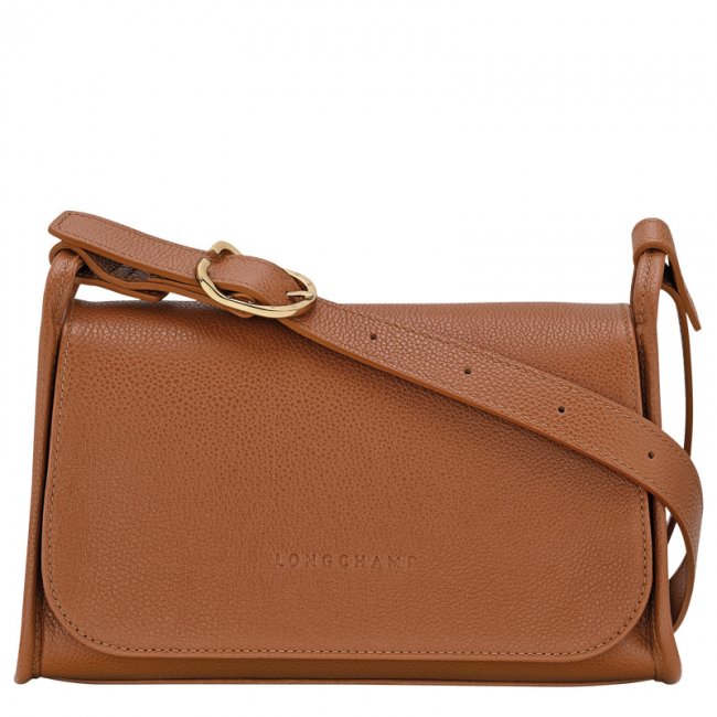 Longchamp Women's Le Foulonné M Crossbody bag Caramel - Leather | Caramel