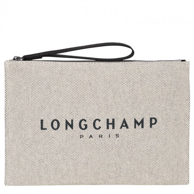 Longchamp Women's Essential Pouch Ecru - Canvas | Ecru