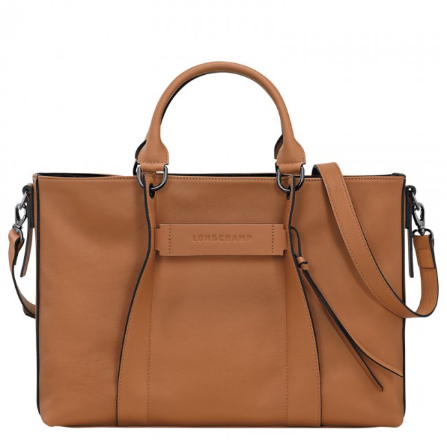 Longchamp Women's 3D L Handbag Natural - Leather | Natural