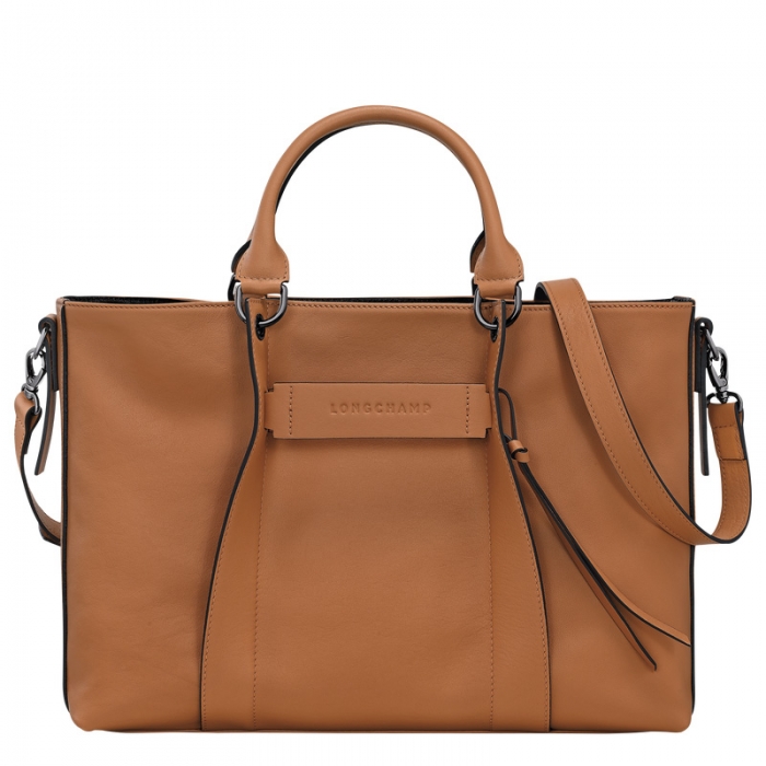 Longchamp Women's 3D L Handbag Natural - Leather | Natural