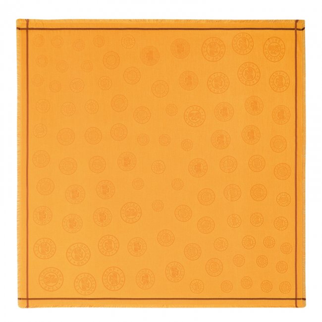 Longchamp Men's La Médaille Shawl Apricot - Cotton blend | Apricot