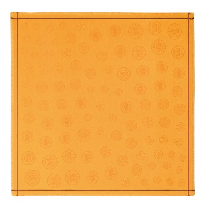 Longchamp Men's La Médaille Shawl Apricot - Cotton blend | Apricot