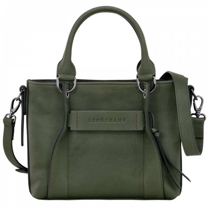 Longchamp Women's 3D S Handbag Khaki - Leather | Khaki