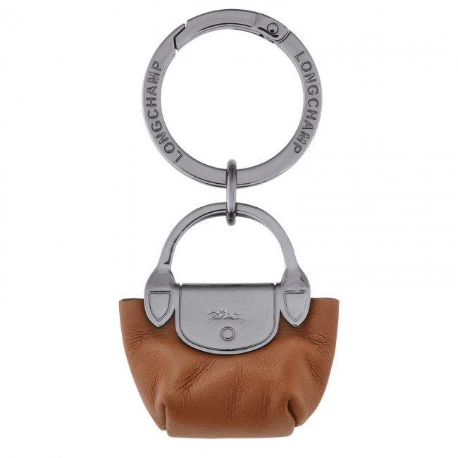 Longchamp Men's Le Pliage Xtra Key ring Cognac - Leather | Cognac
