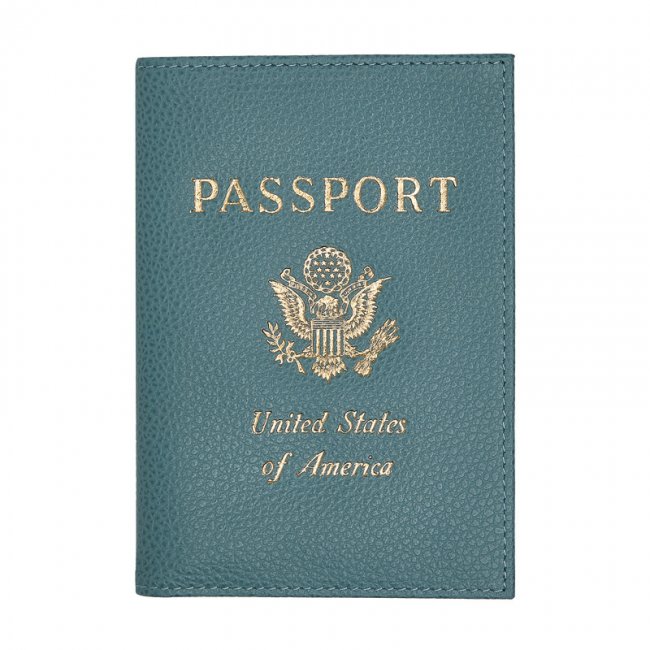 Longchamp Women's Le Foulonné Passport cover Eucalyptus - Leather | Eucalyptus
