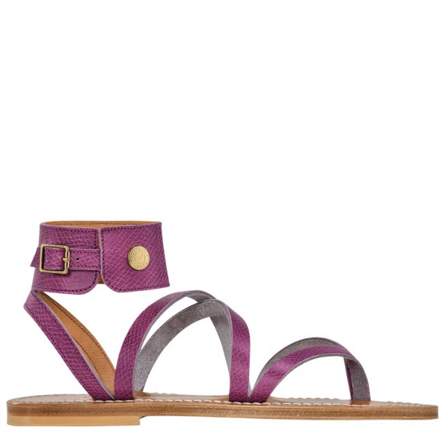 Longchamp Women's x K.Jacques Sandals Violet - Leather | Violet
