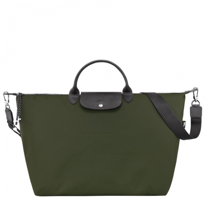 Longchamp Women's Le Pliage Energy L Travel bag Khaki - Recycled canvas | Khaki