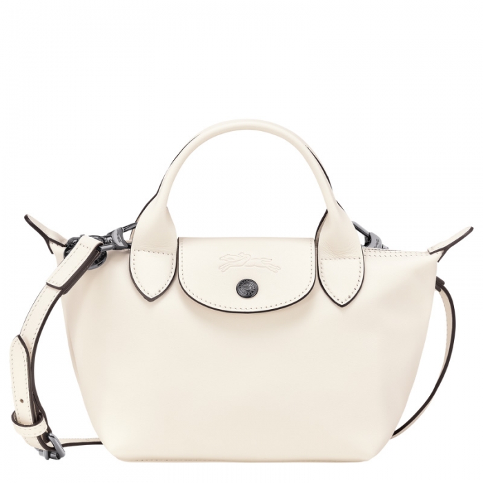 Longchamp Women's Le Pliage Xtra XS Handbag Ecru - Leather | Ecru