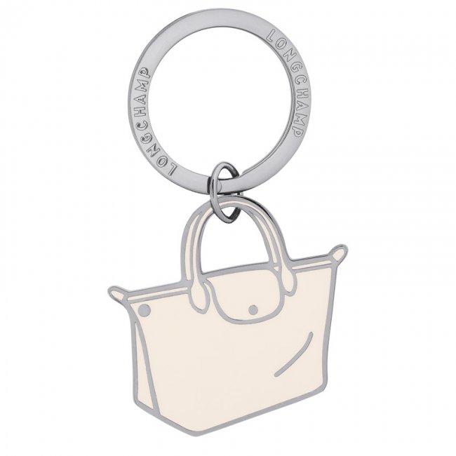 Longchamp Women's Le Pliage Key rings Ecru - Metal | Ecru