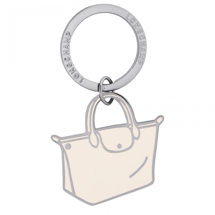 Longchamp Women's Le Pliage Key rings Ecru - Metal | Ecru