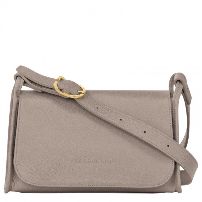 Longchamp Women's Le Foulonné M Crossbody bag Turtledove - Leather | Turtledove