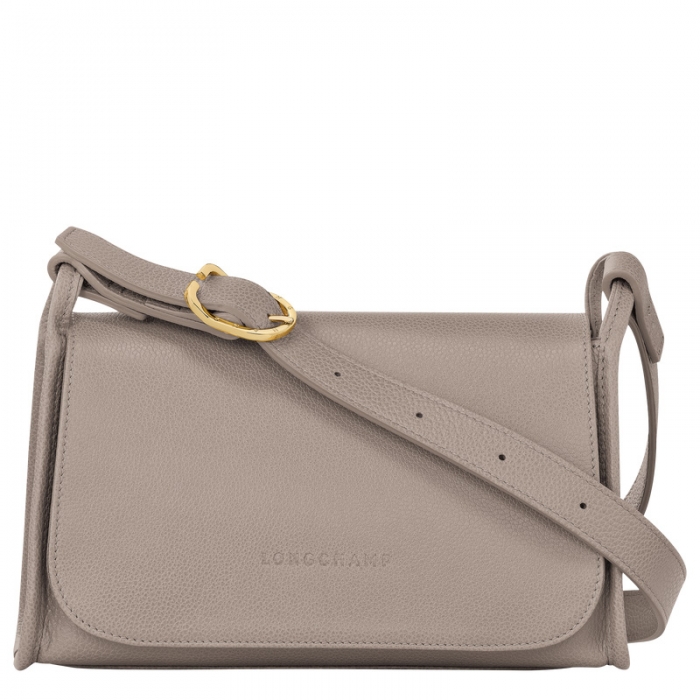 Longchamp Women's Le Foulonné M Crossbody bag Turtledove - Leather | Turtledove