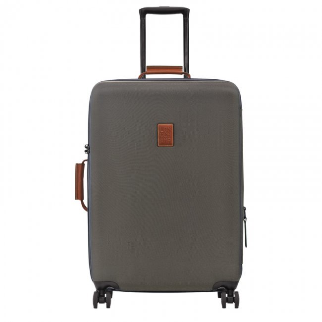 Longchamp Women's Boxford L Suitcase Brown - Recycled canvas | Brown
