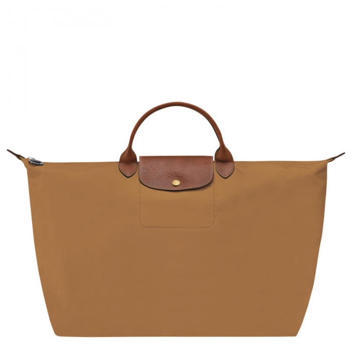 Longchamp Men's Le Pliage Original L Travel bag Fawn - Recycled canvas | Fawn