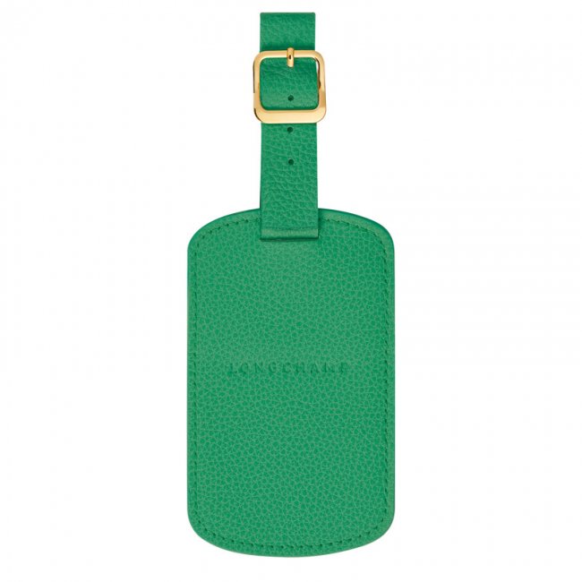 Longchamp Men's Le Foulonné Luggage tag Green - Leather | Green