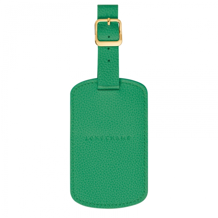 Longchamp Men's Le Foulonné Luggage tag Green - Leather | Green