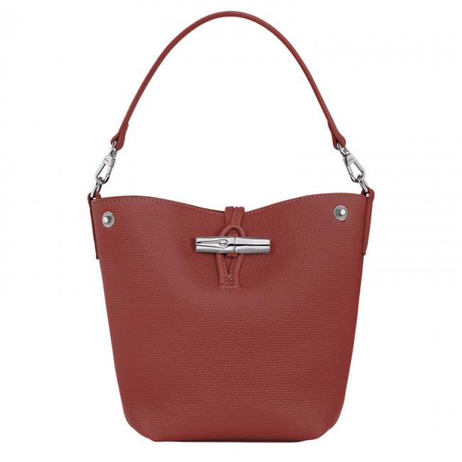 Longchamp Women's Le Roseau XS Bucket bag Chestnut - Leather | Chestnut