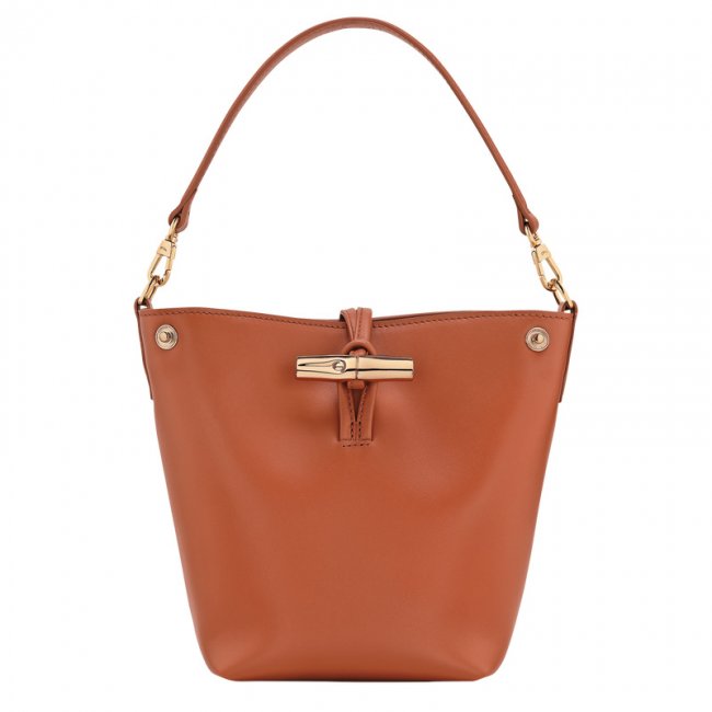 Longchamp Women's Le Roseau XS Bucket bag Bark - Leather | Bark